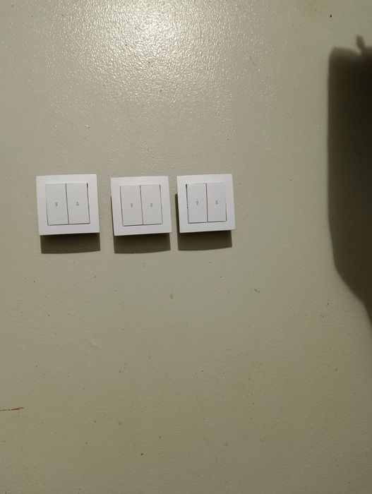 Włącznik Łącznik Żaluzjowy Do Rolet Żaluzji Biały Podwójny