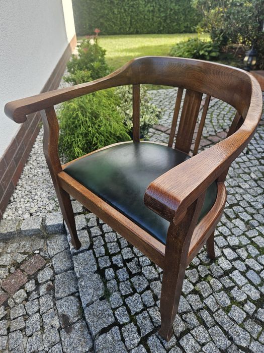 Fotel do biurka dębowy