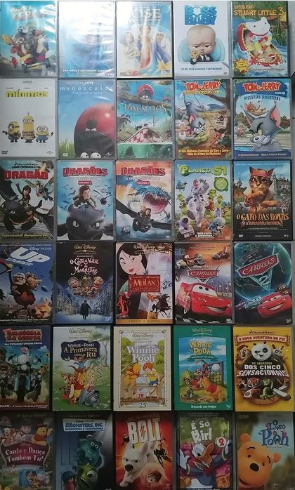 Lote 364 DVD's originais  (LOTE 41) animação: Disney/Pixar/DreamWorks