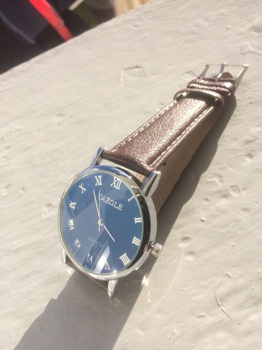 Relógio de Homem bracelete em pele