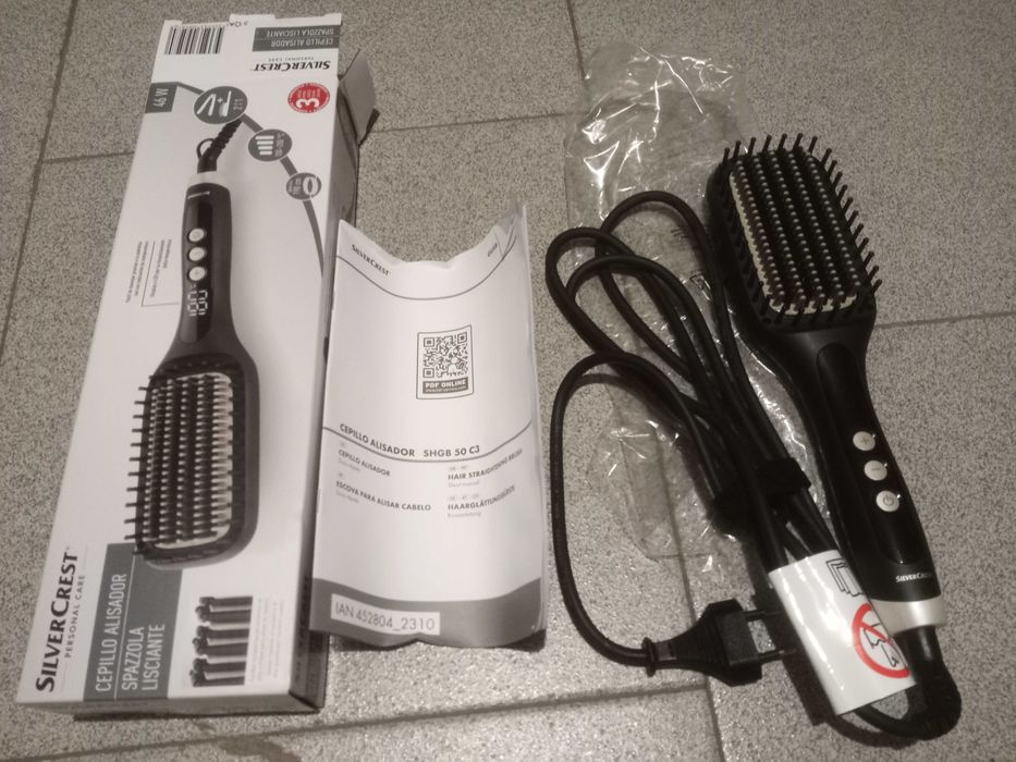 Escova alisadora elétrica de cabelo