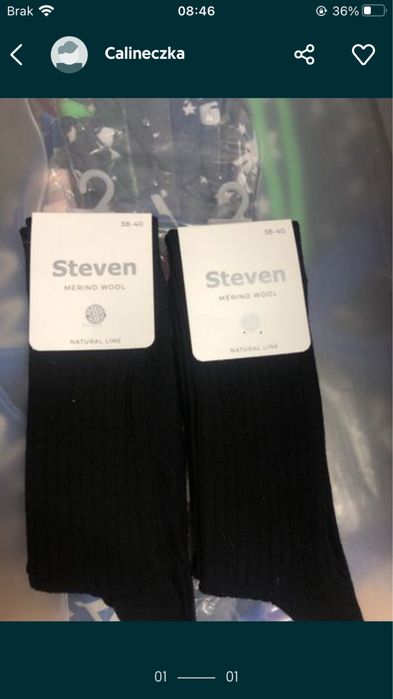 2 pary merino 38/40 czarne skarpetki termoaktywne