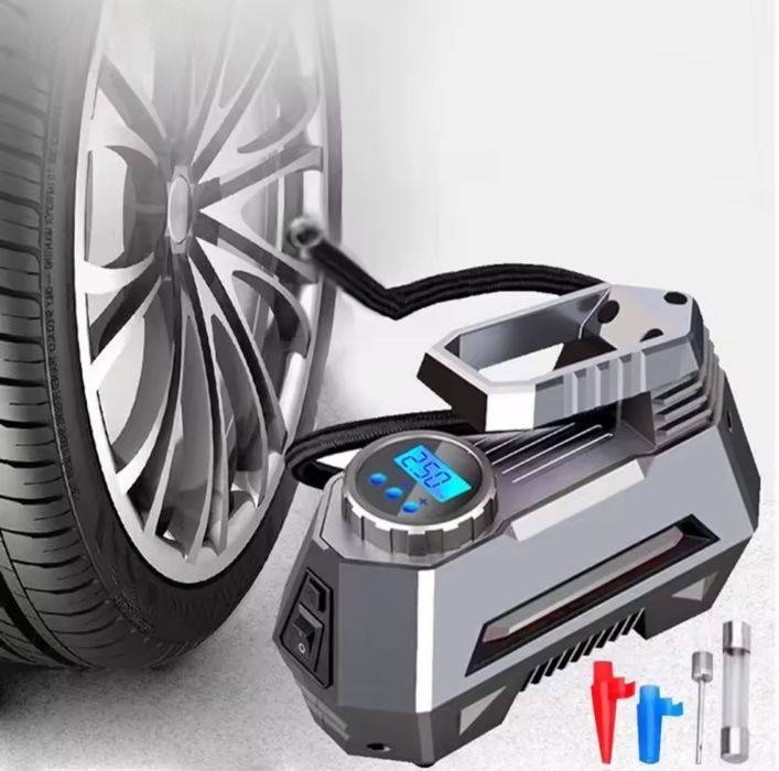 Bomba de Compressor de Ar Portátil, Inflador de Pneus com Medidor De Pressão Digital (Artigo Novo)