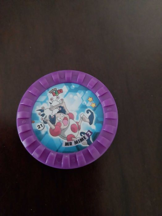 Tazo Mr Mime 21 Pokémon Rocks roxo, edição rara e limitada, vintage