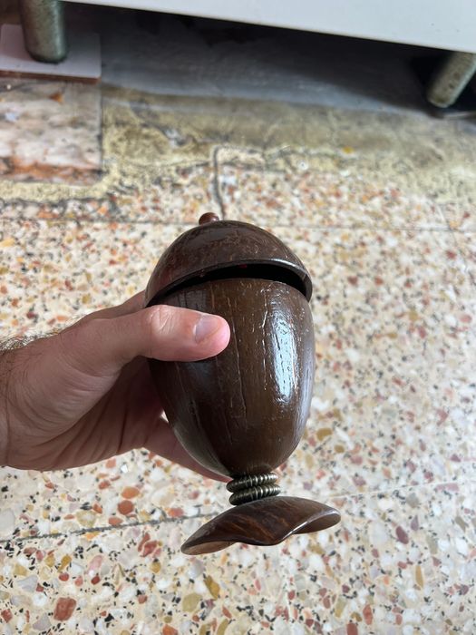 Taca decoracao feita de coco a mao arte