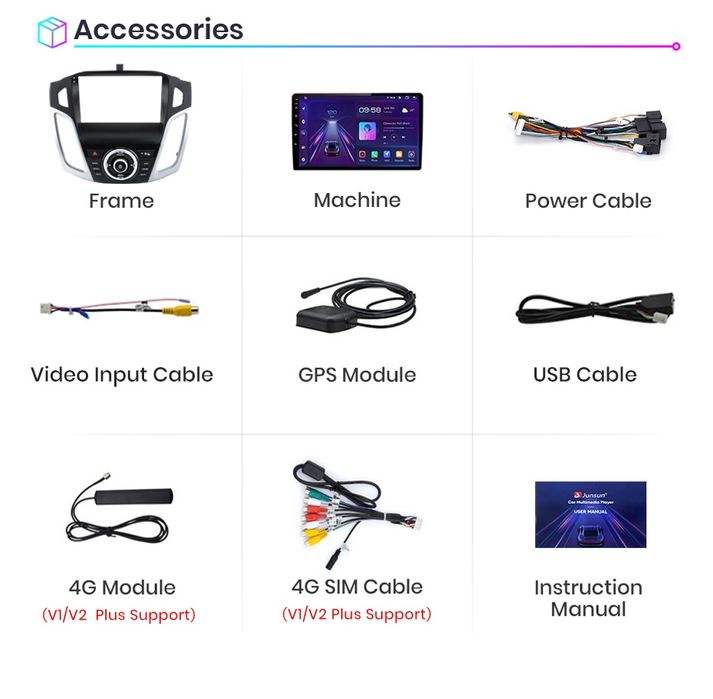 Rádio 9" android Ford Focus 3 2011 a 2019 CARPLAY WIFI GPS Novo