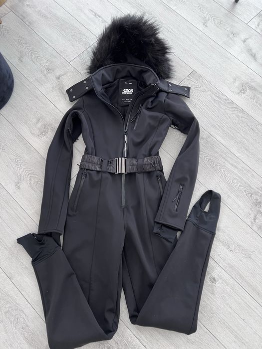 Czarny kombinezon ASOS 4505 narciarski 38 M z kapturem