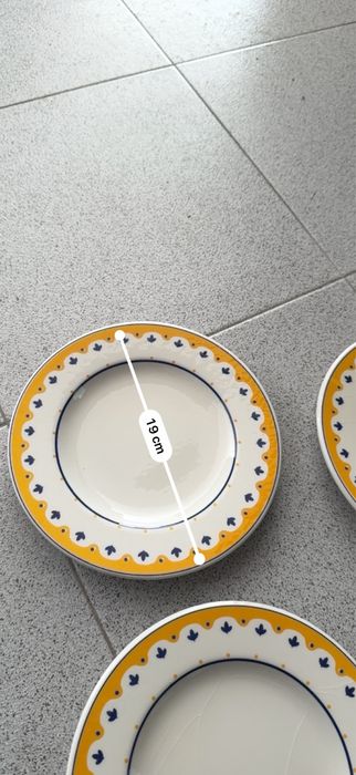 Conjunto 6 Pratos de Sobremesa Cerâmica – Ceraminter (Made in Italy)