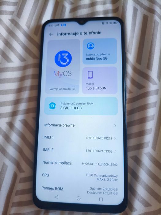 Nubia Neo 5G nubia 8150N 8GB/256GB komplet