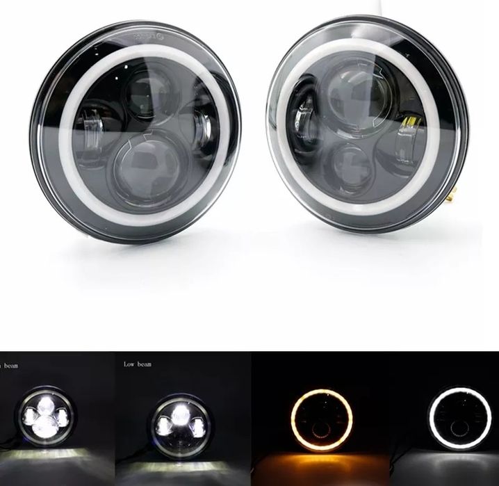 Светодиодная Фара с габаритом и поворотом LED 7 Нива Зил УАЗ Toyota FJ