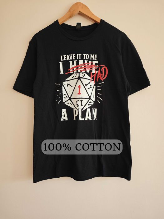 Koszulka t-shirt Qwertee RPG I HAD a plan kości DnD M