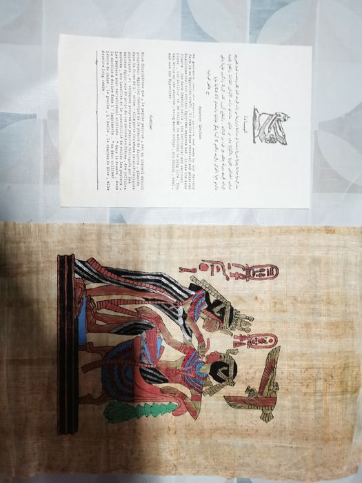 Tela em folha de papiro egipcia