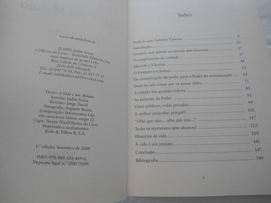 Judite de Sousa - A Vida é um minuto (O poder e a imagem)