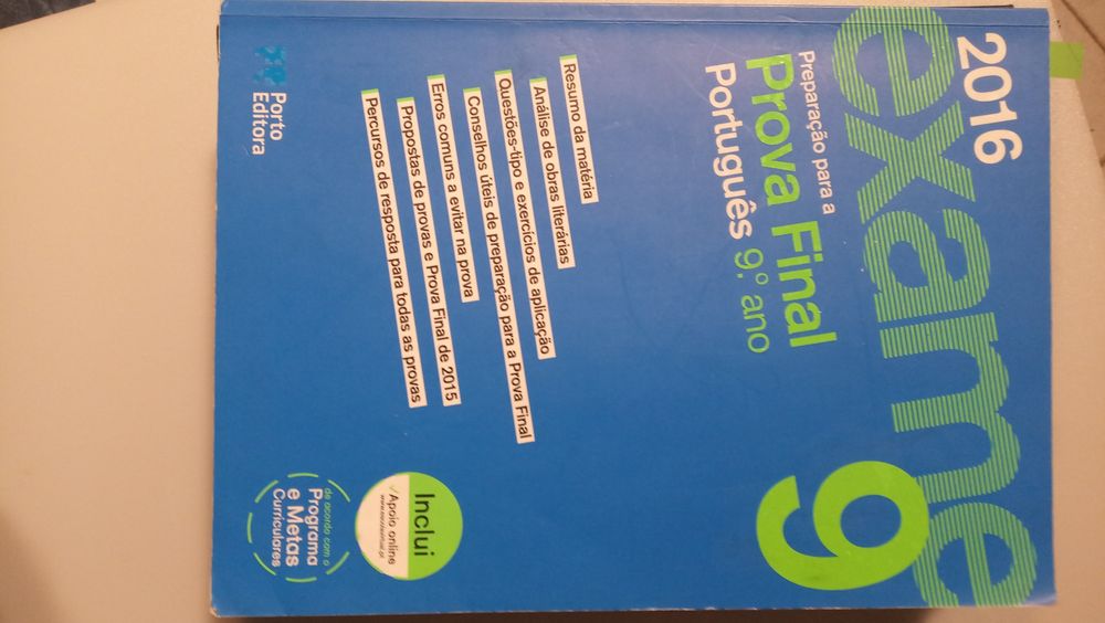 Livros de preparação da prova final 9°