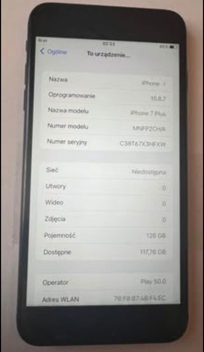 Smartfon Apple iPhone 7 Plus 3 GB 128 GB 4G CZARN