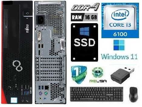 Pç Office Fujitsu D556 6ªG|i3.6100-3.7G|16G|SSD256G|Wifi+BT|W10|W11