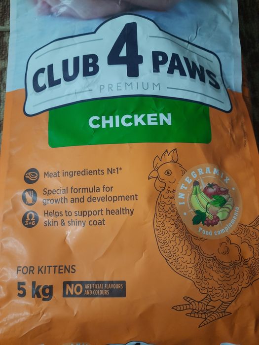 Корм  5 кг для котов  club 4 paws