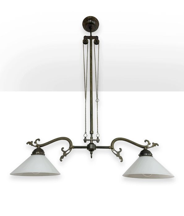LAMPA nad stół 2-klosze WISZĄCA regulowana do SALON jadalnia kuchnia