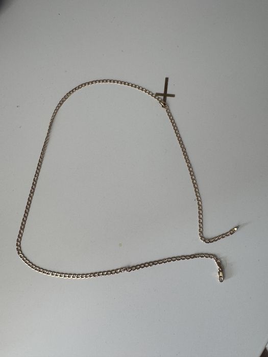 Łańcuszek złoty pancerka pr 585 z krzyżykiem