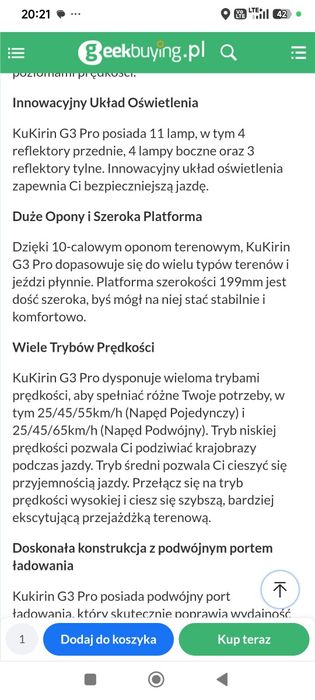 KUKIRIN G3PRO jak nowa