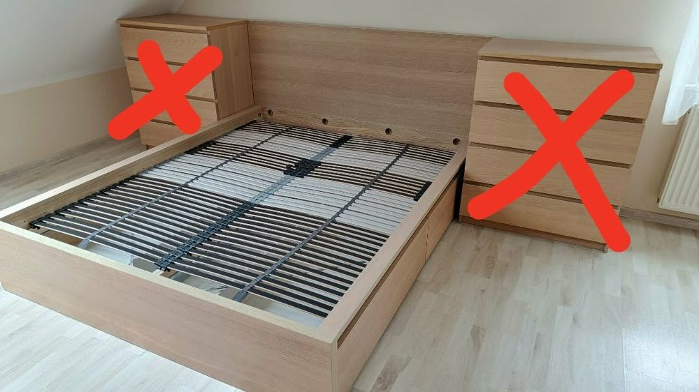 Duże łóżko Ikea: Kulken. Stan dobry