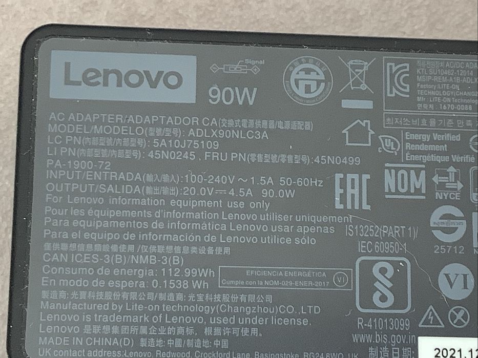 AC adaptador - Carregador original Lenovo ADLX90NLC3A 20V 90W