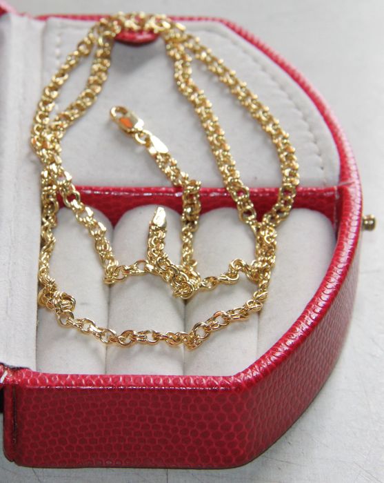 Złoty łańcuszek kolia naszyjnik wisiorek 585 zloto apart