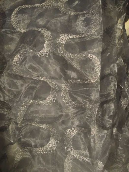 2 Cortinas Cinza 100% Poliester