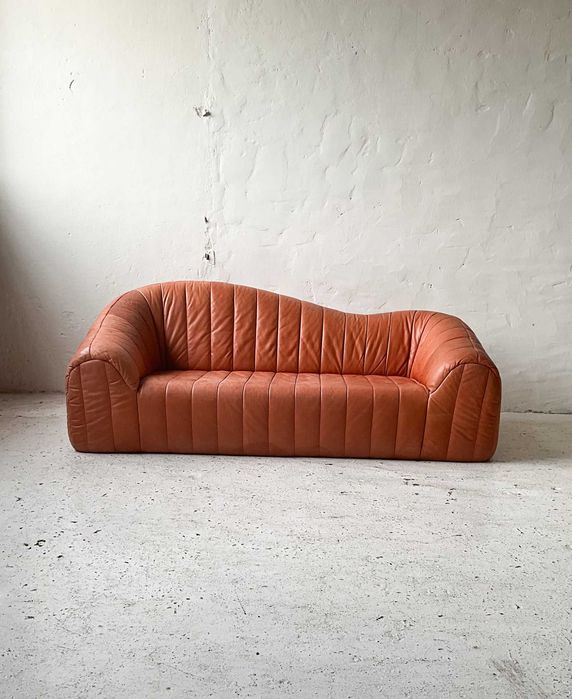 Rolf Benz sofa skóra lata 70 vintage design