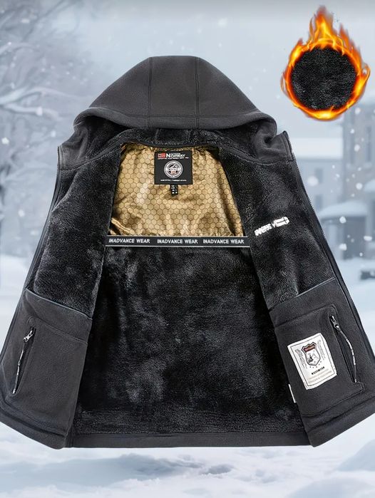 Чоловіча флісова куртка -толстовка потовщенна. Два кольори.