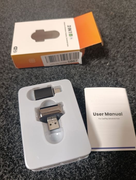Adapter Bezprzewodowy CarPlay / Android Auto 2w1 | NOWY | USB-C