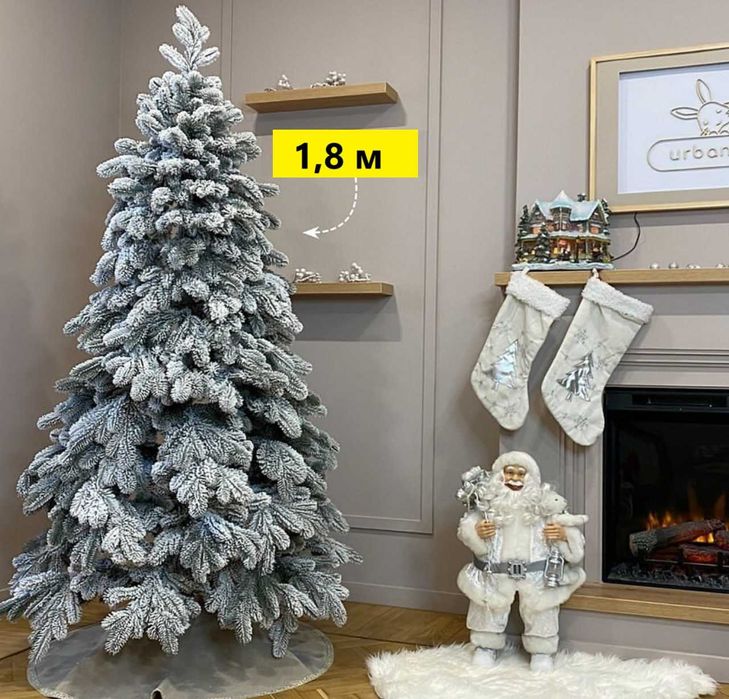 Новогодняя ель. Искусственная елка литая заснеженная Видеообзор Ялинка