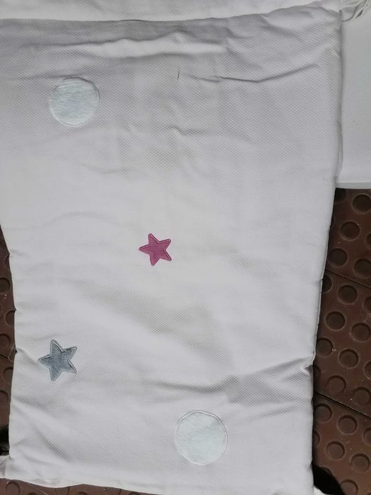 Conjunto de cama de grades Rosa da Pim Pam Pum