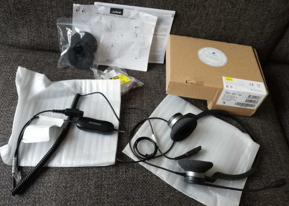 Jabra - Phones Biz 2300 Duo e Cabo GN1200 Smart Cord espiral (NOVOS)