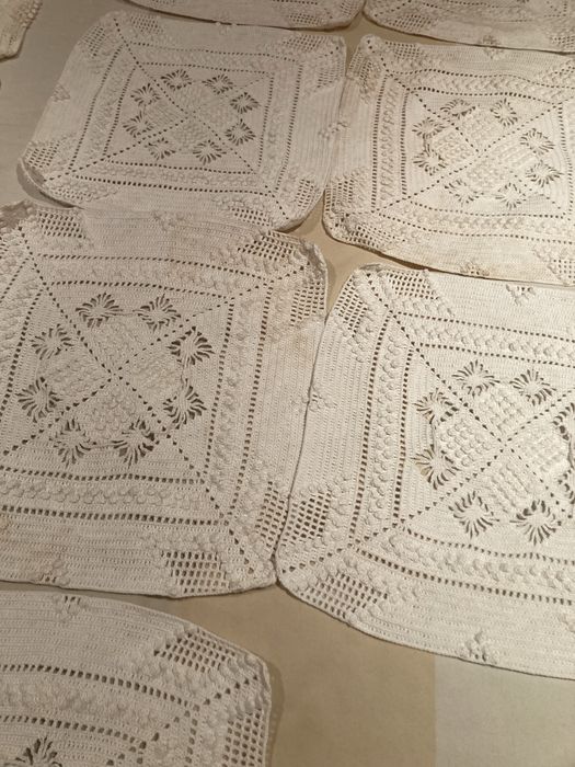 Rendas- quadrados de renda 0,41x0,41 cm-  para colcha