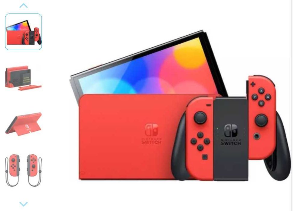 Nintendo Switch V2 Super Mario Oled 64GB - Limited Edition  + 4 игры