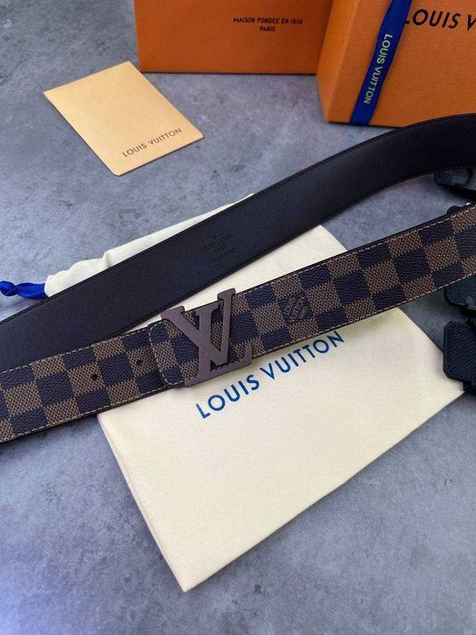 Мужской коричневый ремень Louis Vuitton пояс Луи Виттон r118