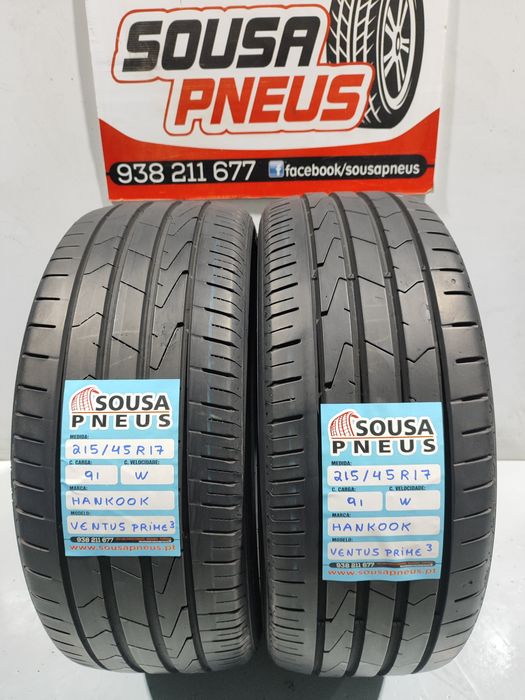 2 pneus semi novos 215-45R17 Hankook - Oferta dos Portes