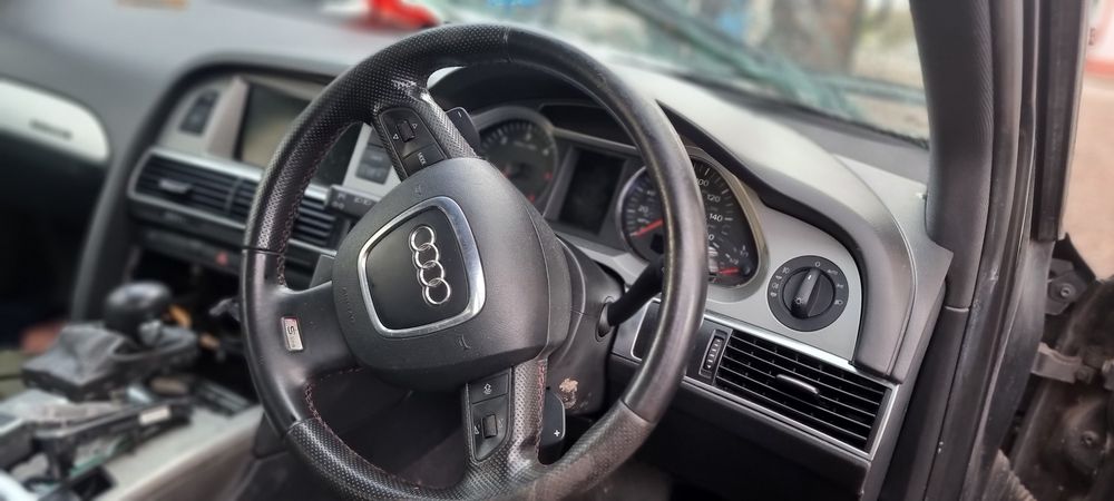 Audi a6 c6 S-line kierownica trój ramiena z łopatkami