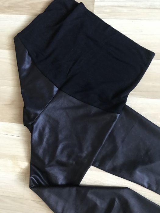 Ekeganckie leginsy ciążowe   czarne Butik r. S