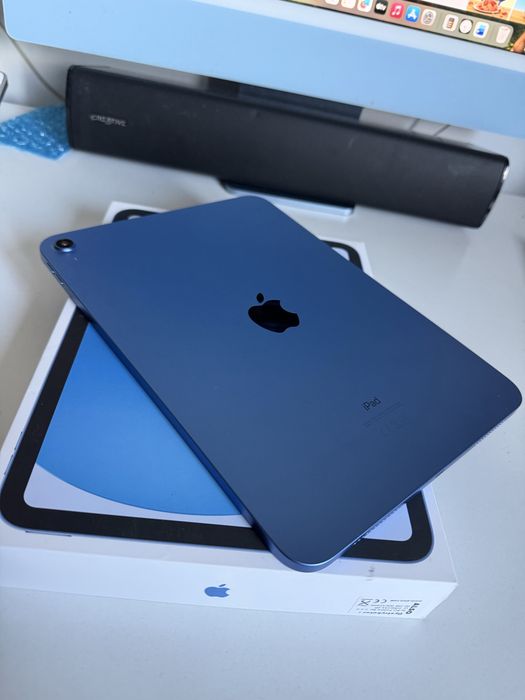 Gwarancja Bateria 98% iPad 10 gen 64gb Blue Jak Nowy + Etui + Pencil Tech Protect