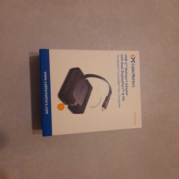 Przejściówka/USB-C Multiport Adapter 8K DisplayPort & PD Cable Matters