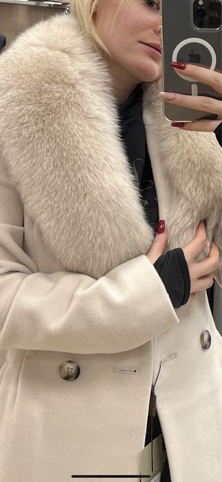 Мех песца пальто