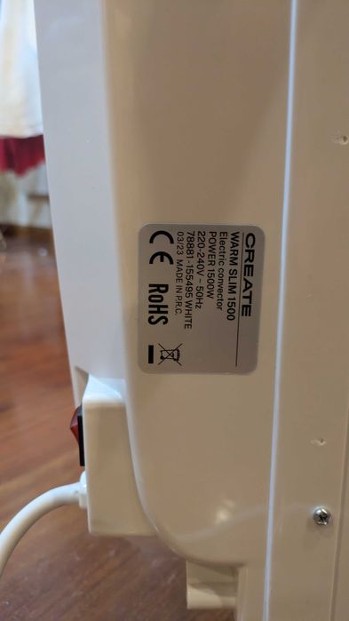 Aquecedor Create Warm Slim 1500 - Convector Eléctrico c/ comando