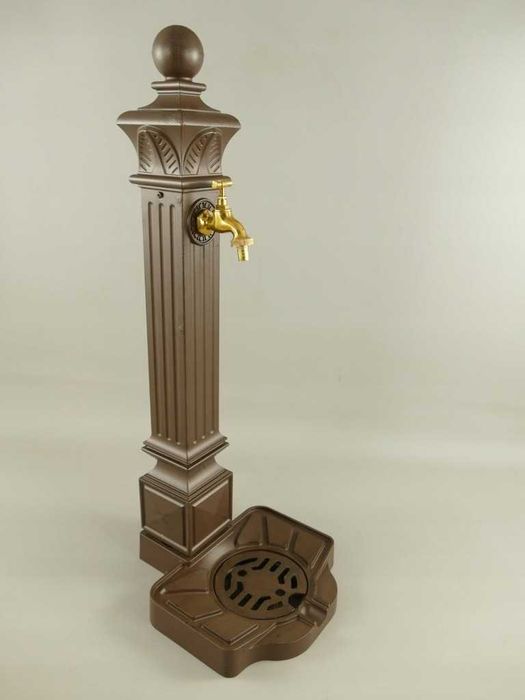 HYDRANT ALUMINIOWY słupek ogrodowy retro mosiężny kran