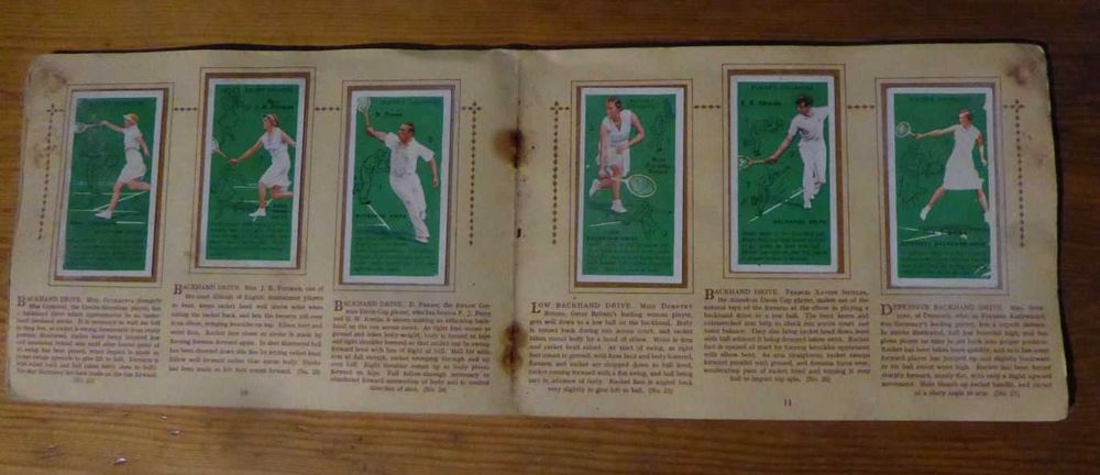 1936 cartões de tabaco "Tennis" - caderneta completa