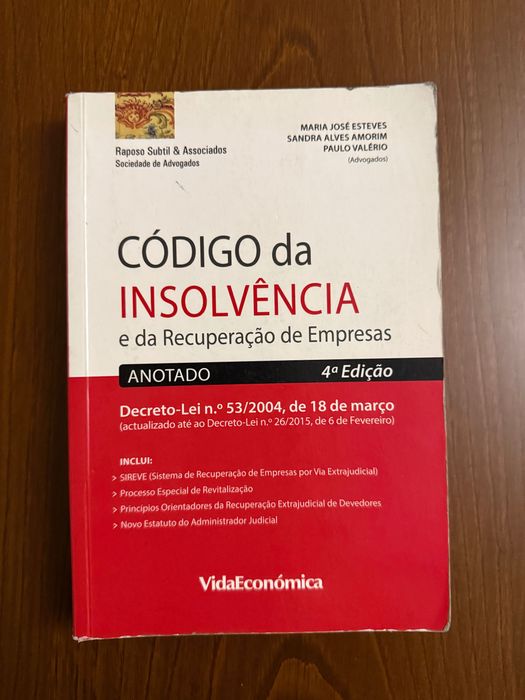 Livro Código da Insolvência