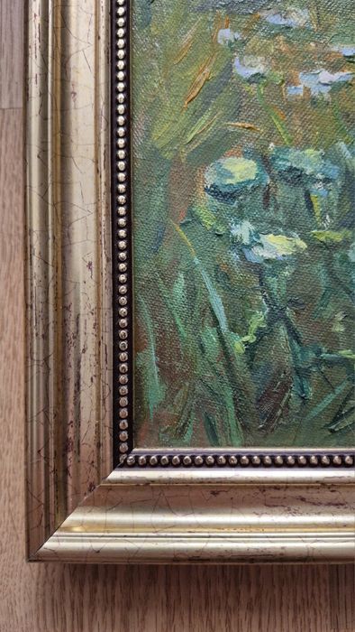 Картина олійними фарбами на полотні, Серпень, пейзаж, 50х40 см