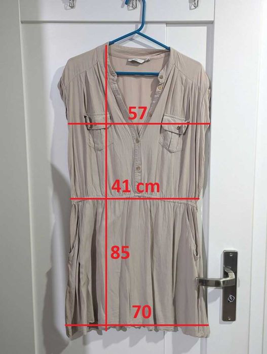 letnia beżowa tunika New Look r. 44