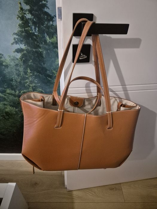 Torba shopper viral karmel duża